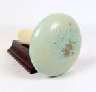 Vintage Sewing Wood Wooden Darning Mushroom Circa 1930s Darning Socks Make Do & Mend Blue Painted