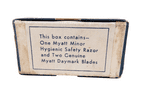 Vintage Shaving Boxed 1932 Reg Des Myatt Minor Safety Razor Set Paperwork Daymark Blades