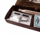 Vintage Shaving Boxed Gillette 3 Piece Tech Safety Razor Made in England 1940s Standard DE Blades