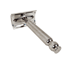 Vintage Shaving Gillette 3 Piece Knurled Tech Safety Razor Made in England 1950s Standard DE Blades