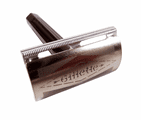 Vintage Shaving Gillette 3 Piece Tech Safety Razor Made England  Standard DE Blades Bakelite Handle