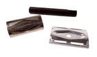 Vintage Shaving Gillette 3 Piece Tech Safety Razor Made England  Standard DE Blades Bakelite Handle