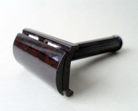 Vintage Shaving Souplex Morecambe Bakelite 3 Piece Combless Safety Razor Made in England 1930s Standard DE Blades