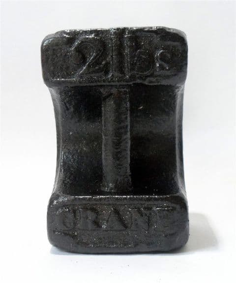 Vintage Shop Bar Weight 2 lbs Pounds Crane Wolverhampton Paperweight Verification Marks Preston ER