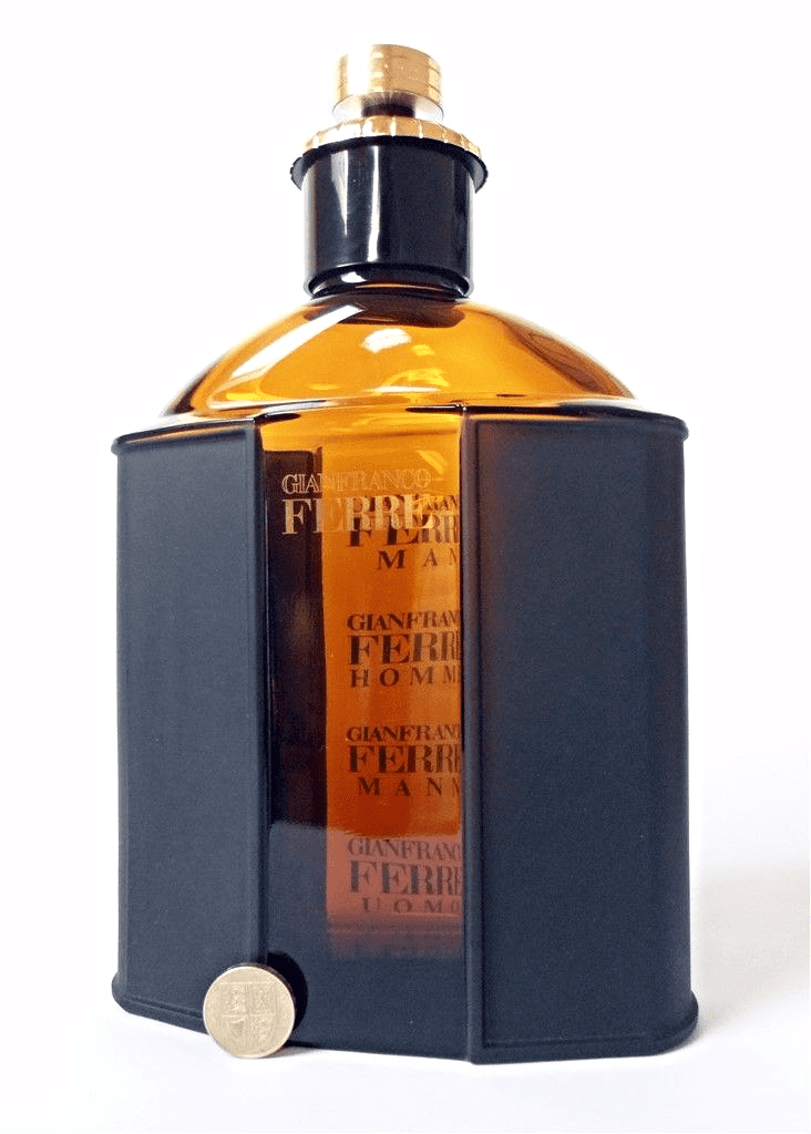 Vintage Shop Display Giant Factice 1986 Gianfranco Ferre Homme Amber Glass Perfume Bottle Possible Drinks Decanter