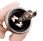 Vintage Silver Plated Barrel Corkscrew Circa 1980s Possibly Lauffer of Italy