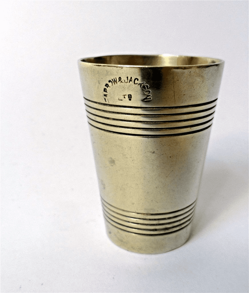 Vintage Silver Plated Single Measure 1/5 Gill Farrow & Jackson Ltd London 1930s Art Deco