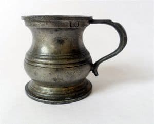 Vintage Single Pewter Tankard Measure 10 Harry Mason Ltd Birmingham England 1960s