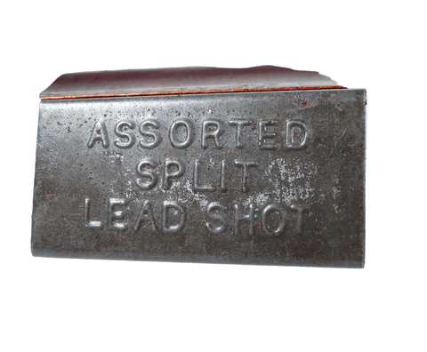 Vintage Small Assorted Soft Split Lead Shot Tin Fishing Angling Tackle Box Circa 1930s