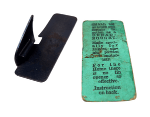 Vintage Small 'Dreadnought' Tin Can Opener Military Army Style Field Camping c/w Original Card