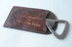 Vintage Smith Chorley Drinks of Health Bottle Opener Motto Tooled Leather Case Quench Thy Thirst Circa 1930s