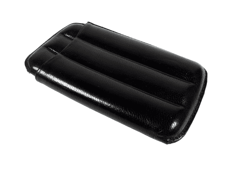 Vintage Smoking Leather Triple Finger Cigar Slip Case Holder Half Corona or Petite Quality