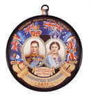 Vintage Souvenir 1937 Coronation King George VI & Queen Elizabeth Wall & Easel Back Framed Print