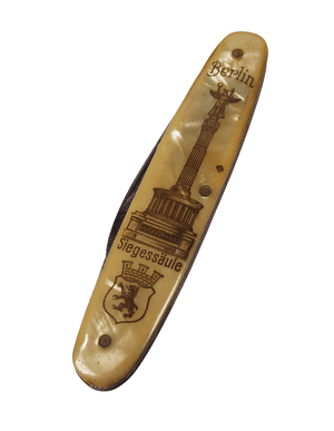 Vintage Souvenir Solingen Celluloid Pocket Knife Berlin Siegessaule Victory Column Pictorial
