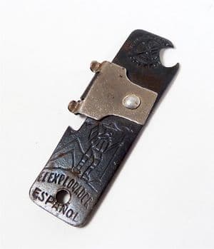Vintage Spanish El Explorader Espanol Tin Can Bottle Opener Military Army Style Field Camping