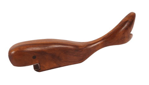 Vintage Spanish Olive Art Spain Whale Olive Wood Figural Bottle Opener 1960s Mid Century Modern MCM