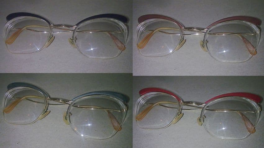 Vintage Spectacles Glasses Ladies Interchangeable Browline Type Algha 1/20 Gold Filled Circa 1970s