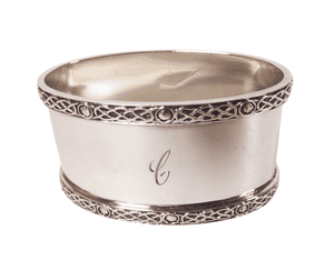 Vintage Sterling Silver Napkin Ring Celtic Knot J B Chatterley & Sons Ltd 1972 Birmingham 34g C