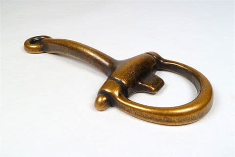 Vintage Stylish Mid Century Cast Brass Bottle Opener Makers Mark Designer Cool