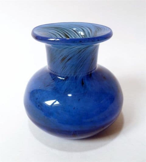 Vintage Swedish Art Glass Vase by Bertil Vallien for Kosta Boda-Afors Circa 1980s Signed & Numbered