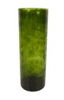 Vintage Swedish Green Art Glass Textured Vase J C Jones England 1970s Original Label MCM