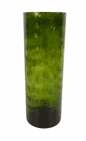 Vintage Swedish Green Art Glass Textured Vase J C Jones England 1970s Original Label MCM