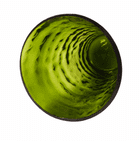 Vintage Swedish Green Art Glass Textured Vase J C Jones England 1970s Original Label MCM