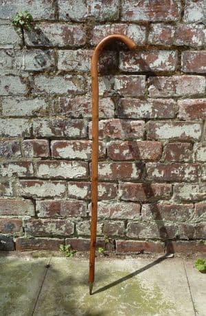Vintage Swiss Alpine Zermatt Alpine Walking Stick Crook Handle Spike 1950s Souvenir Flower Carved