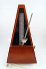 Vintage SX Germany GDR Maelzal Type Clockwork Metronome Wood Grain Plastic FWO Music Piano Musical