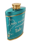 Vintage Tin Max Factor Hollywood London Paris Electrique Perfume Talc 1960s Talcum Powder