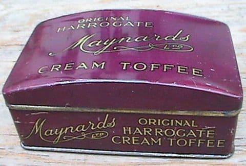 Vintage Tin Maynard's Ltd Original Harrogate Cream Toffee Med-O-Creme Works Newcastle, Circa 1920s