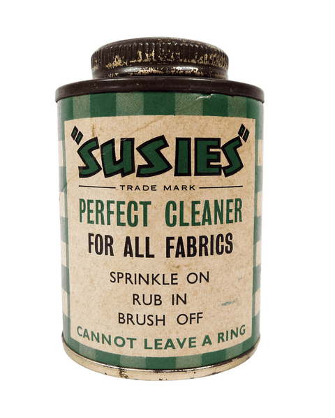 Vintage Tin Susies Perfect Fabric Dry Cleaner 2 Upper Duke St Liverpool 1950s Original Contents