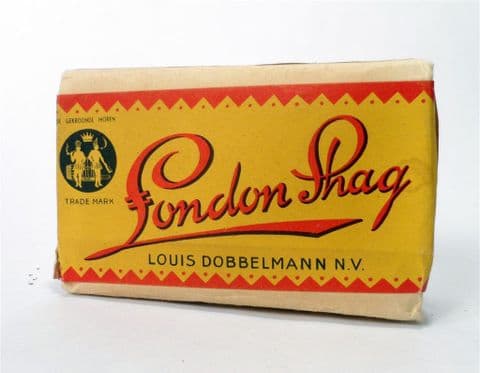Vintage Tobacco Packet Box Tin London Shag Louis Dobbelmann NV Tax Seal Pipe Smoking Full Sealed 50g