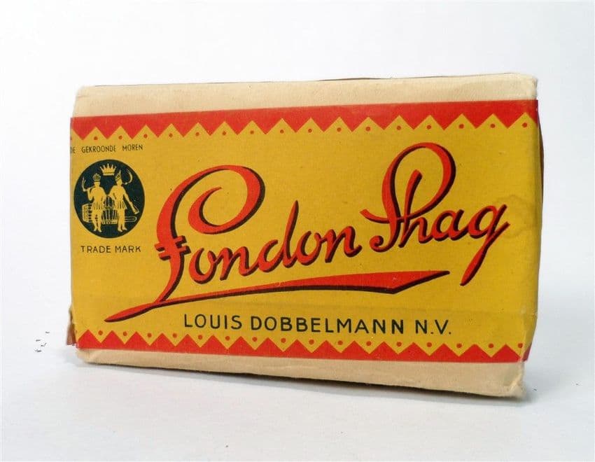Vintage Tobacco Packet Box Tin London Shag Louis Dobbelmann NV Tax Seal Pipe Smoking Full Sealed 50g