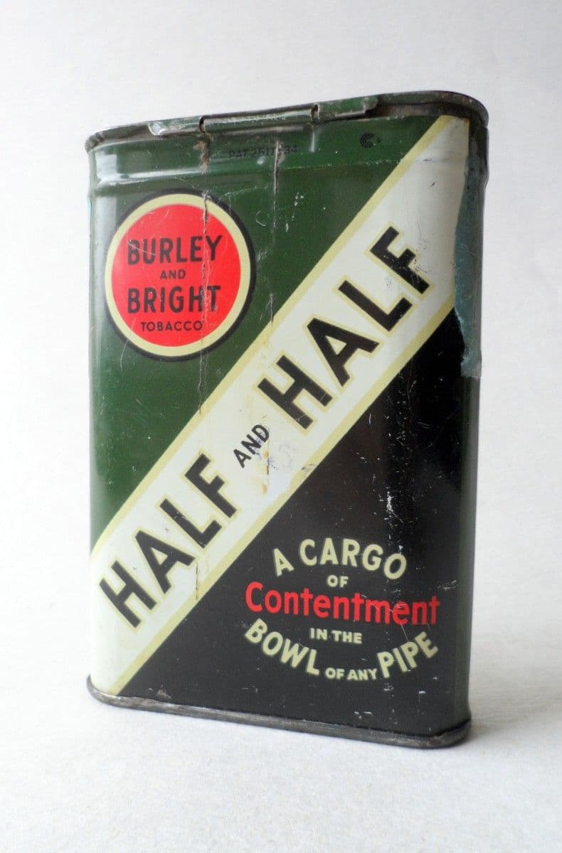 1930's HURLEY BURLEY TOBACCO タバコ缶 TIN Vintage Half and Half