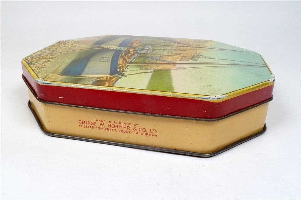 Vintage Toffee Horners Sweet Tin George W Horner Durham Cornish Boats ...