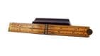 Vintage Tool 4 Fold Boxwood Brass Rule Ruler Rabone Hockley Abbey Birmingham 12