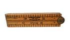 Vintage Tool 4 Fold Boxwood Brass Rule Ruler Rabone Hockley Abbey Birmingham 12