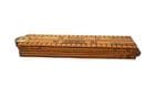 Vintage Tool 4 Fold Boxwood Brass Rule Ruler Rabone Hockley Abbey Birmingham 12