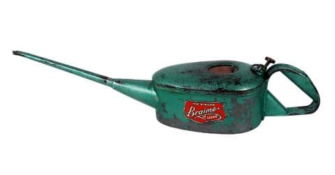 Vintage Tool Braime Leeds Double Slide 1 1/2 Pint No.5 Metal Oil Can 1950s Engineers Shed Garage