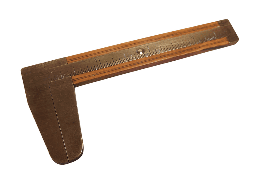 Vintage Tool Brass Boxwood Rabone England No 1465 Vernier Caliper Measuring Thickness Measure Gauge