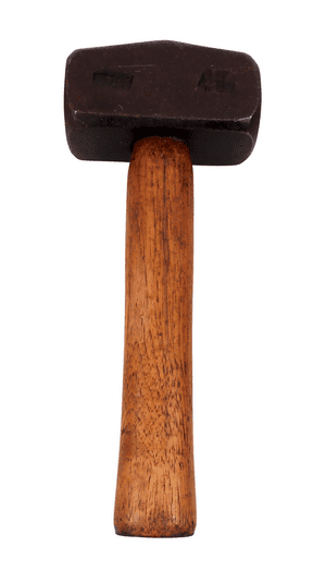 Vintage Tool Burgon & Ball Sheffield England 4 lb Lump Club Hammer 10" Long Hickory Handle