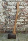 Vintage Tool Long Handled 7lb Elwell Wednesbury Felling Axe Wood Shaft Woodworkers Chopping Wood