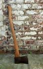 Vintage Tool Long Handled 7lb Elwell Wednesbury Felling Axe Wood Shaft Woodworkers Chopping Wood
