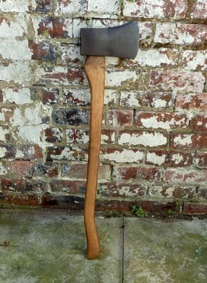 Vintage Tool Long Handled 7lb Elwell Wednesbury Felling Axe Wood Shaft Woodworkers Chopping Wood