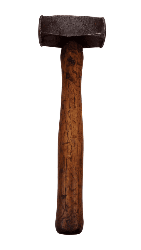 Vintage Tool No 1 Square Head Soft Iron Mallet Thor Hammer Co Ltd Shirley Birmingham Circa 1950s