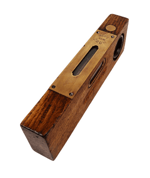 Vintage Tool NOVA 1906 DRGM German Trademark Hardwood & Brass Spirit Level Circa 1950s