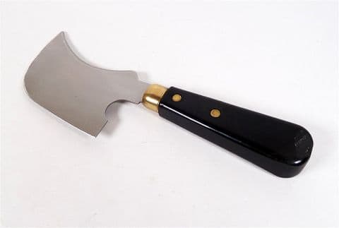 Vintage Tool Quarter Moon Knife Brass Ferrule Acrylic Handle Leather Work Cutting Trimming