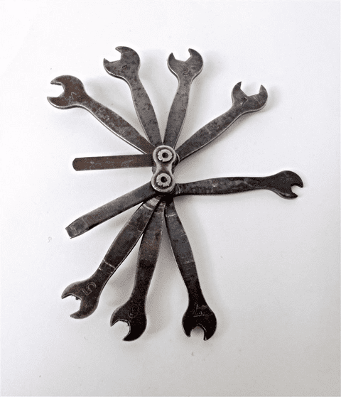 Vintage Tool Rowen No 409 8 Leaved Magneto Spanner Set Feeler Gauge & Screwdriver Classic Car Motorbike British Made