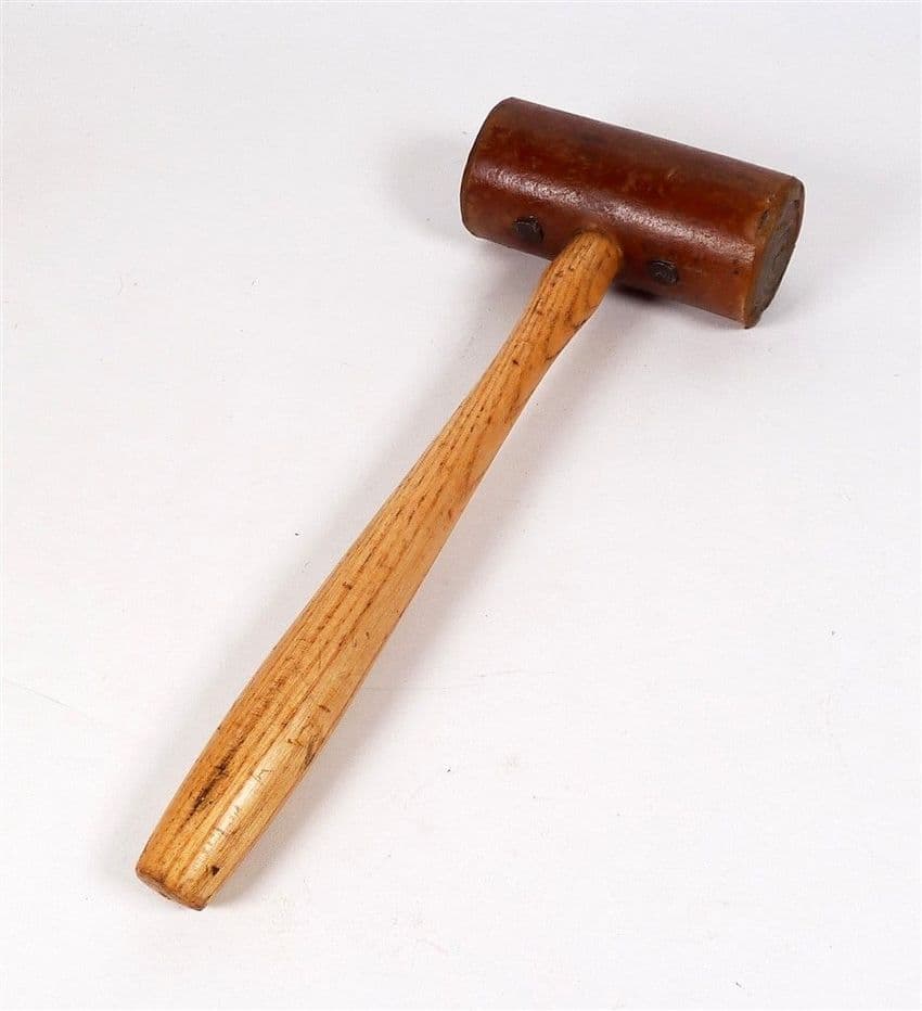 Vintage Tool Wood & Rawhide Thor Hammer Co? Mallet Sheet Metal Forming Jewellery Crafts Workshop